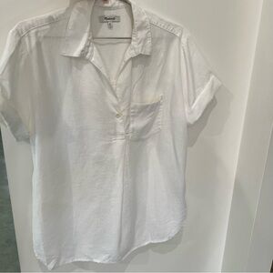 Madewell Linen Shirt White Size XS